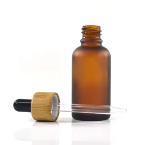 10ml 30ml Glass Dropper Bottle With Wood Bamboo Lid