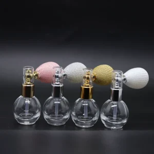 10ml 30ml Glass Powder Spray Bottle with Bulb Atomizer Screw Cap for Hair Glitter Face Cream Application