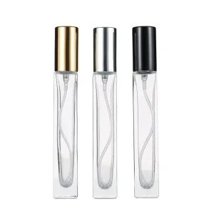 10ml Clear Glass Empty Refillable Perfume Bottle with Pump Sprayer Seal Cosmetic Perfume Spray Label Flacon