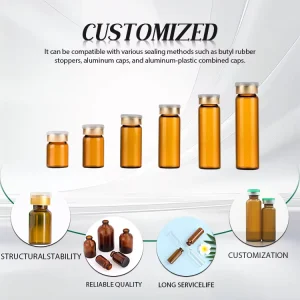 10ml Custom Pharmaceutical Injection Vial Filling Machine and 30ml Glass Vials for Injectables