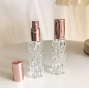 10ml Empty Glass Perfume Bottle with Rose Gold Cap