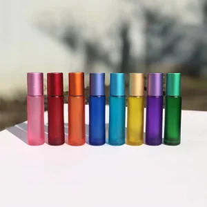 10ml Glass Roller Bottles with Gemstone Roller for Perfume and Essential Oils