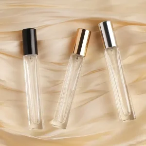 10ml Gold Miniature Portable Perfume Spray Bottle Modern Elegant Design With Screen Printing Manufacturer Direct