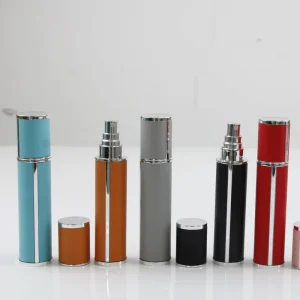 10ml Leather Fine Mist Perfume Bottle Empty Refillable Aluminum Pump Sprayer Glass Spray Screen Printing