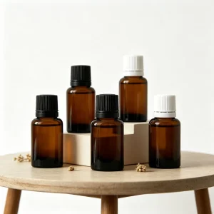 10ml Mini Brown Clear Glass Bottle with Screw Cap for Essential Oils Serums & Perfumes Skin Care Serum Container