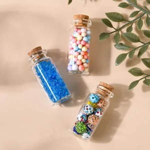 10ml Mini Glass Spell Jar Bottle with Cork Stopper for DIY Decor, Weddings and Parties