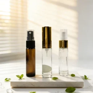 10ml Perfume Screw Spray Glass Bottles with Cosmetic Packaging