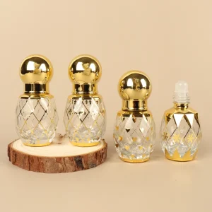 10ml Roll on Perfume Porter Bottles Portable Essential Oil Bottles Mini Glass Empty Roller Containers Sample