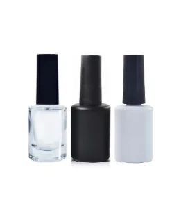 10ml Round Frosted Matte Empty Glass UV Gel Nail Polish Bottle with Brush