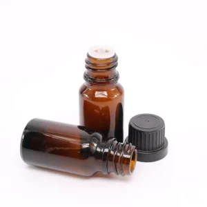 10ml Tamper-Proof Amber Glass Vial Dropper Bottle with Tip for Essential Oil