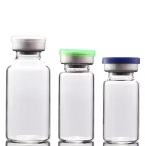 10ml Transparent Glass Vials with Amber Caps Sterile Water-Resistant Biodegradable Cosmetic Drug Packaging