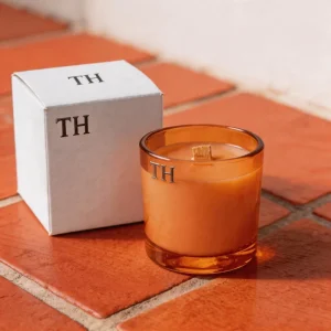 10oz 12oz Glass Candle Jars with Wooden Lids, Thick-Bottom Candle Holders