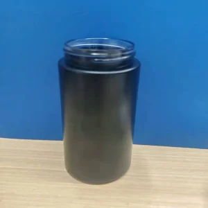 10oz 14g Custom Round Clear or Black Glass Jar with Child-Resistant Lid for Wax and Pharmacy Products