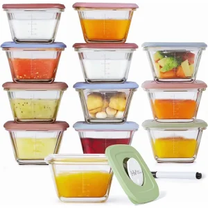 12-Piece Glass Meal Prep and Food Storage Container Set with Airtight Lids