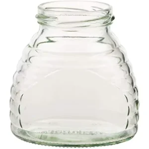 12 oz Glass Jar for Honey Gold Metal Lug Lid