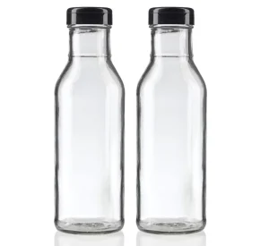 12 oz clear Glass Sauce Bottle