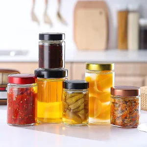 120ml 200ml 250ml 300ml 350ml 400ml 450ml 600ml 650ml Caviar Mason Cup Hot Sauce Jam Glass Jars With Curled Tinplate Lid