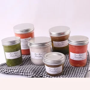 120ml 200ml 250ml 400ml 450ml 730ml Wide Mouth Glass Mason Canning Fruit Jam Jelly Juice Jar Glass with Sliver Lid and Straw