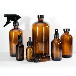 120ml 250ml 500ml 1000ml 4oz 8oz 16oz Clear Amber Beverage Juice Kombucha Glass Bottles Boston Round Bottles With Screw Lids