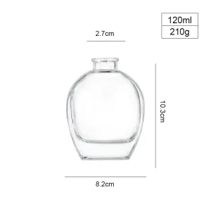120ml 4oz Oval Glass Aromatherapy Jar for Reed Diffusers and Essential Oils