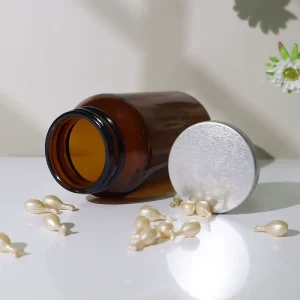 120ml Amber Glass Jars Medicine Bottles for Pill Bottles Empty Vitamin Bottles Supplement Container CE FDA Compliant