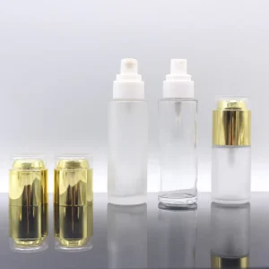 120ml Glass Bottle Spray Frosted Glass 50ml 30ml 20ml Face Body Hair Oil Glass Serum Bottle with Pump Cream Bottle
