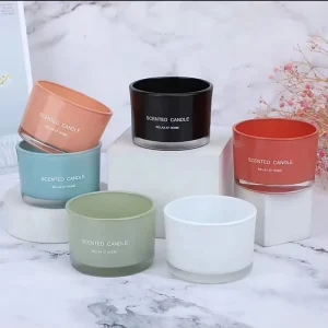 120ml Thick Glass Candle Jars with Lids Cylinder Container