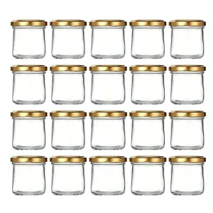 125ml Wide-Mouth Glass Jam Jar with Airtight Metal Lid for Canning