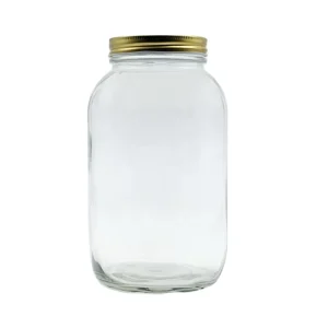 128oz 1 Gallon Glass Mason Wide Mouth Food Canning Storage Jar with Plastic Lid for Pickled Cherry