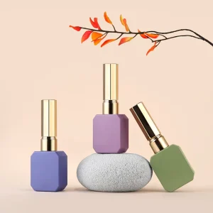 12ml Empty Square Glass Nail Polish Bottle with Brush Cap