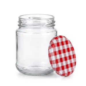 150 ml Transparent Glass Jam Jar with Airtight Screw Cap Lid for Canning and Food Storage
