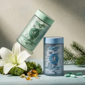 150ml 180ml Round Glass Container for Food Powder Dietary Supplements Nutrition Products with Bamboo Lid