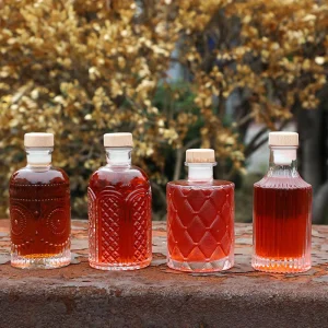 150ml 200ml Glass Wine Bottles with Cork for Liquor, Rum, Gin, and Fruit Wine