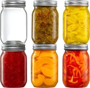 150ml 250ml 300ml 380ml 500ml 750ml 1000ml Square Round Shape Flint Glass Mason Jar Food Storage Container Jars