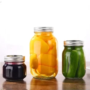 150ml 250ml 300ml 380ml 500ml 750ml 1000ml Wide Mouth Square Round Glass Mason Jar for Jam Honey Pickle Food