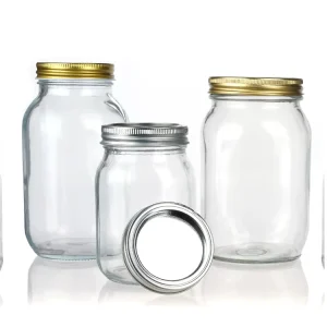 150ml 250ml 380ml 500ml 750ml 1000ml Glass Canning Jars with Metal Lid Round or Square for Kitchen Use