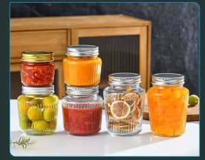 150ml 250ml 380ml 500ml Clear Spice and Honey Glass Jars with Lids