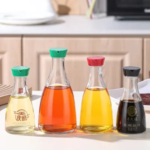 150ml 250ml 380ml Glass Condiment Bottle for Vinegar Soy Sauce Dispenser Bottle with Spout