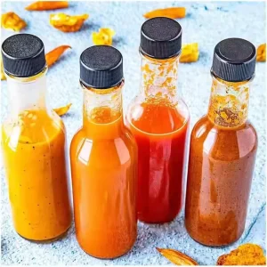 150ml 250ml 3oz 5oz Woozy Spice Tomato Sauce Glass Bottle Salad BBQ Hot Fill Chili Sauce Bottle With Leak Proof With Cap