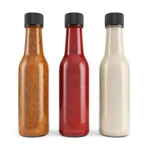 150ml 250ml 8oz Round Chili Tomato BBQ 5oz Hot Glass Sauce Bottles