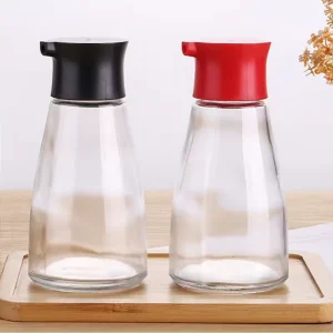 150ml Clear Empty Oil Glass Bottle for Kitchen Soy Sauce Vinegar Dispenser With Lid
