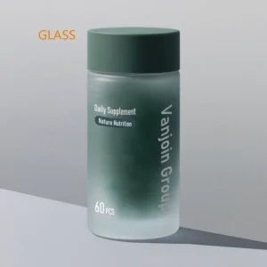 150ml Frosted Glass Supplement Bottle for 60 Pills or 90 Capsules