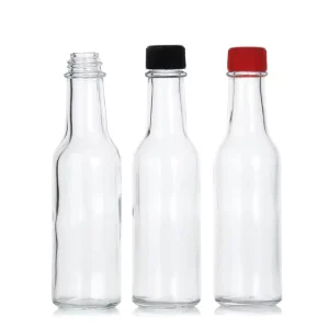 150ml Glass Sauce Bottle with Orifice Reducer and Plastic Cap