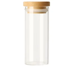 150ml Heat-Resistant Clear Glass Food Storage Jar with Bamboo Lid