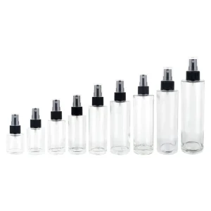 150ml Large Volume Clear Glass Bottle with Mist Black Sprayer 20ml 30ml 40ml 50ml 60ml 80ml 100ml 120ml Room Spray Bottle