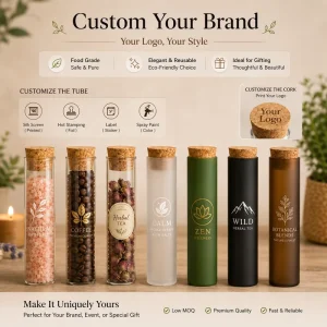 150mm Food Grade Glass Test Tube With Cork Lid
