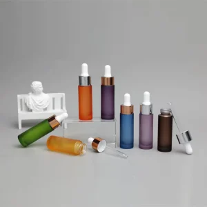 15ml 18ml Amber Cylinder Glass Dropper Bottles for Essential Oil and Cosmetic Packaging