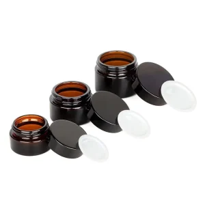 15ml 30ml 50ml Glass Refillable Cosmetic Jars Empty Face Cream Lip Balm Storage Container Pot Bottle Jar