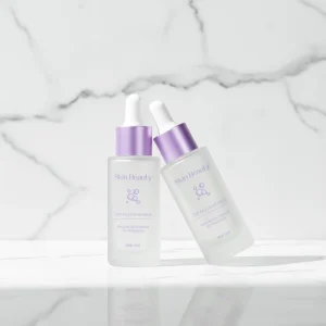 15ml 30ml 50ml Glass Serum Dropper Bottle Glass Frosted Clear Oil Bottle with Matte Purple Bulb Dropper