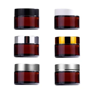 15ml Empty Amber Glass Eye Cream Cosmetic Container Jar